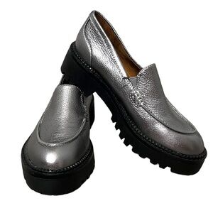 Kids Silver Loafers